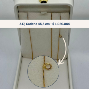 a 17 | cadena veneciana en oro amarillo – 45,5 cm