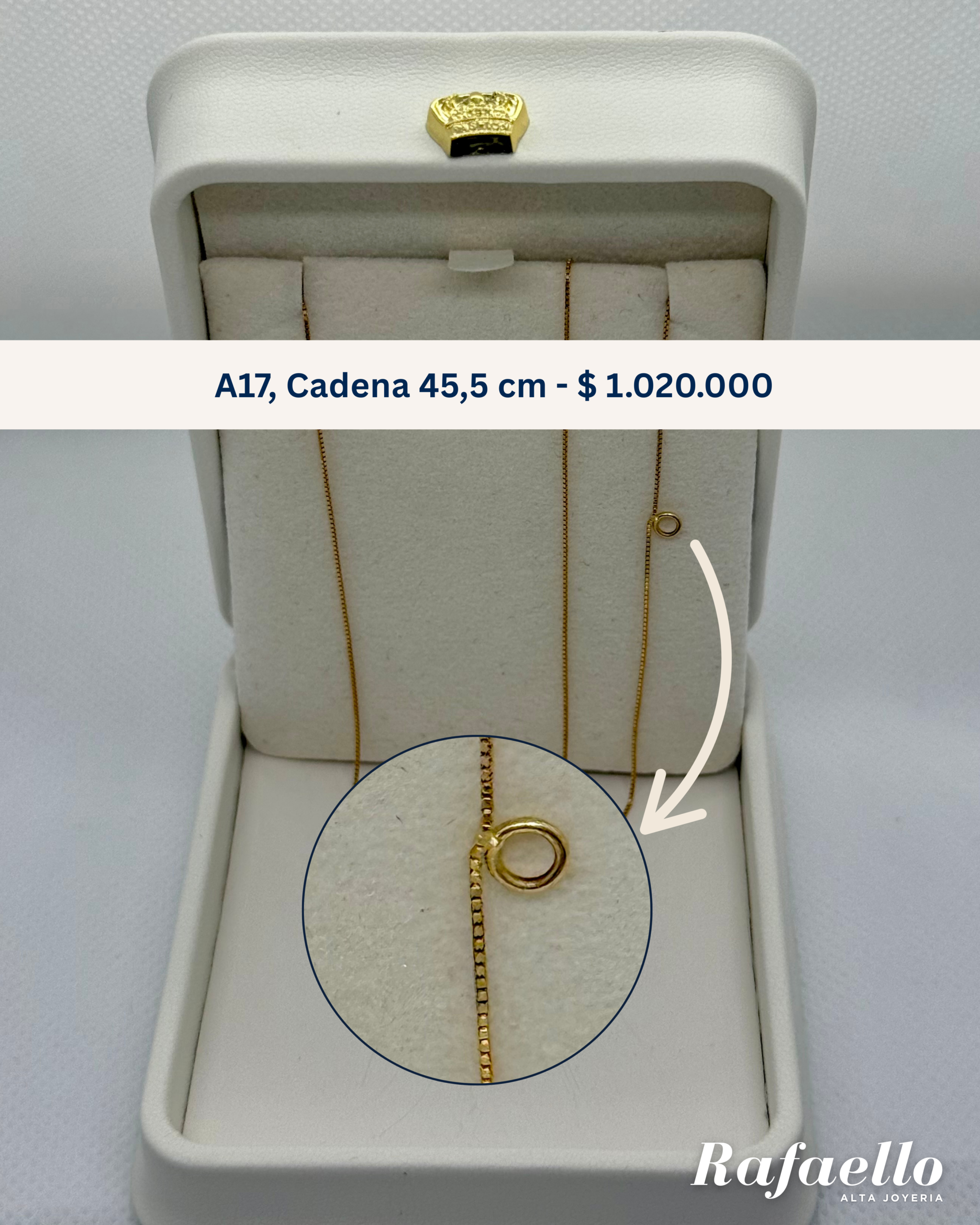 a 17 | cadena veneciana en oro amarillo – 45,5 cm