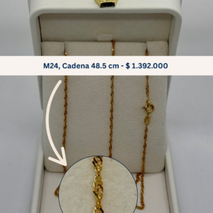 m 24 | cadena tejido chino en oro – 48,5 cm